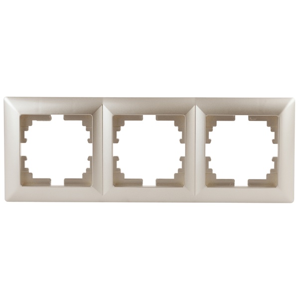 Рамка на 3 поста Intro Solo, шампань 4-503-04