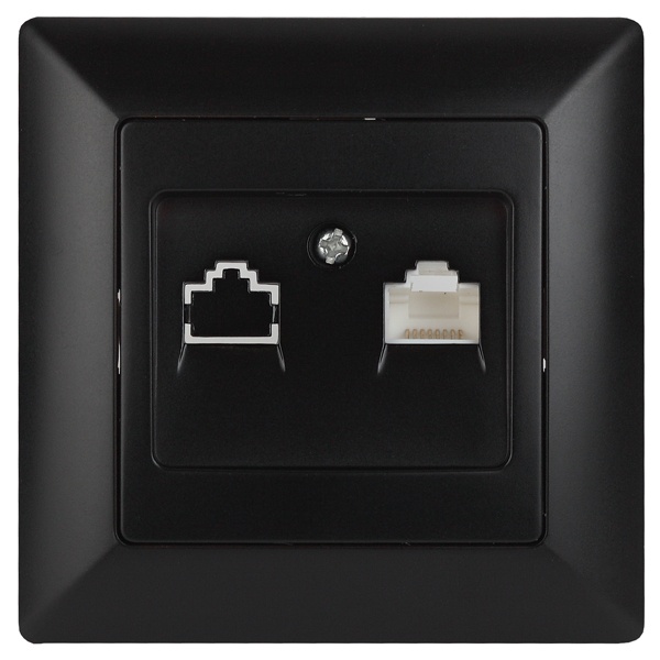 Розетка информационная Intro RJ45 Solo, антрацит 4-303-05