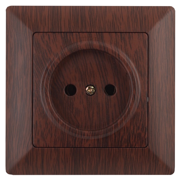 Розетка Intro 2Р 16А-250В Solo, венге 4-201-10
