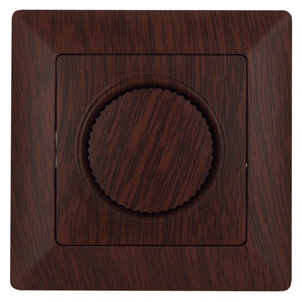 Светорегулятор поворотный Intro 600Вт 230В Solo, венге 4-401-10