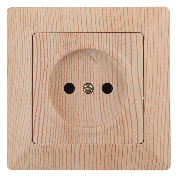 Розетка Intro 2Р 16А-250В Solo, сосна 4-201-11