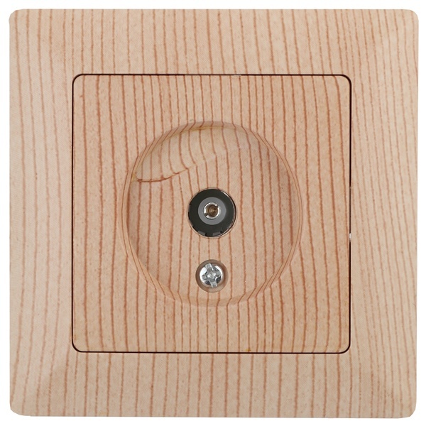 Розетка TV Intro одиночная Solo, сосна 4-301-11