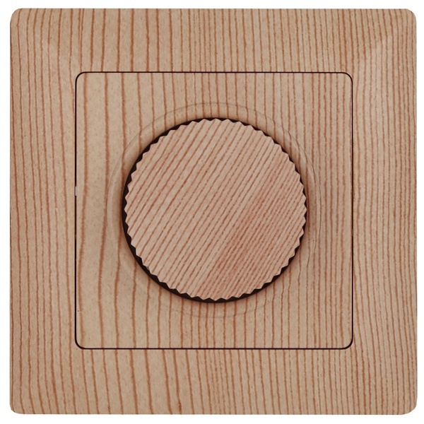 Светорегулятор поворотный Intro 600Вт 230В Solo, сосна 4-401-11