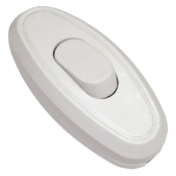 Выключатель одноклавишный UNIVersal разборный для бра, белый 6A 250V