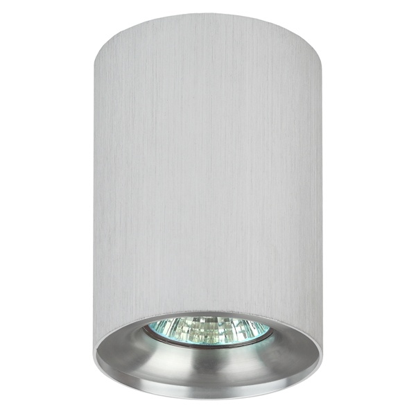 Светильник накладной потолочный ЭРА OL1 под лампу GU10 SL/CH D80x100мм серебро/хром (016622)