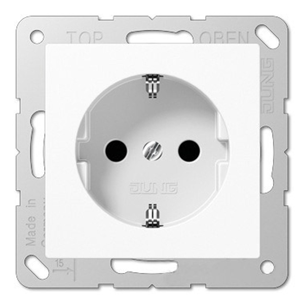 Розетка Jung ECO Profi с/з 220В 16а винтовой зажим Белый