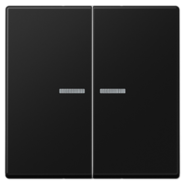 Клавиша 2-ая Jung A для двухклавишного выключателя с подсветкой Черный матовый