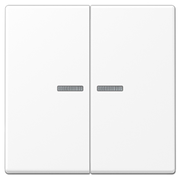 Клавиша 2-ая Jung A для двухклавишного выключателя с подсветкой Белоснежный матовый