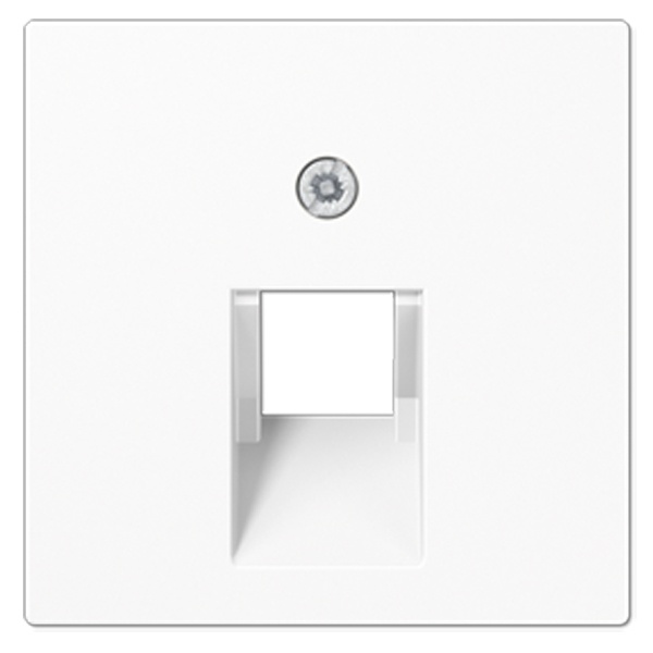 Накладка 1-ая Jung LS компьютерной/телефонной RJ45/RJ11 розетки наклонная Белоснежный матовый