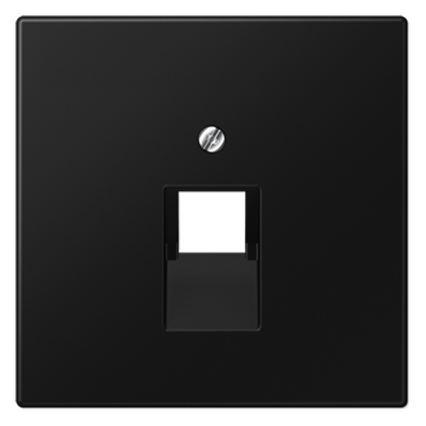 Накладка 1-ая Jung LS компьютерной/телефонной RJ45/RJ11 розетки наклонная Черный матовый