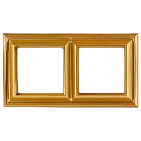 Рамка 2-ая Jung ECO Profi для вертикальной и горизонтальной установки Deco Золото