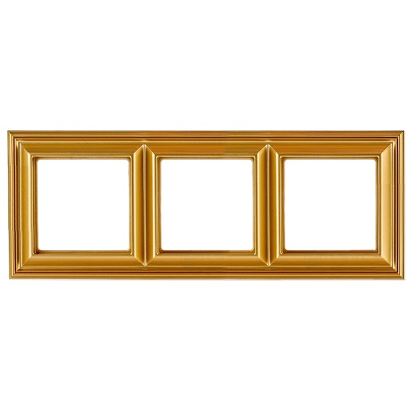 Рамка 3-ая Jung ECO Profi для вертикальной и горизонтальной установки Deco Золото