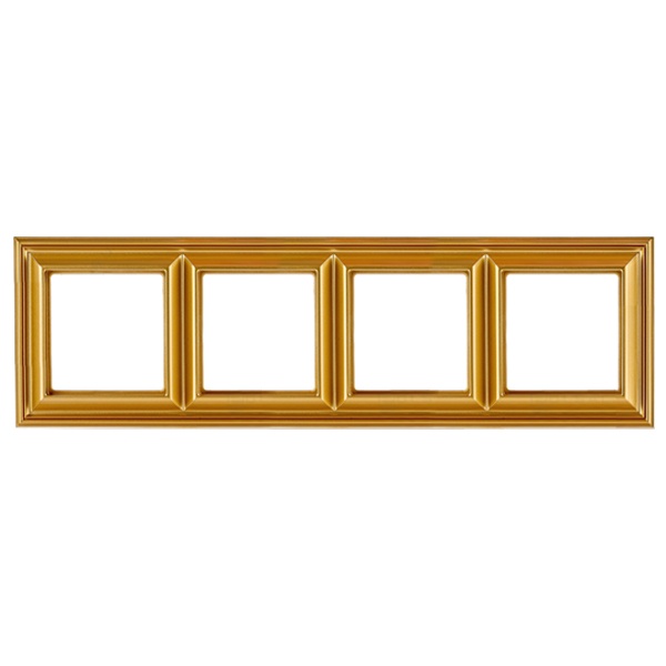 Рамка 4-ая Jung ECO Profi для вертикальной и горизонтальной установки Deco Золото
