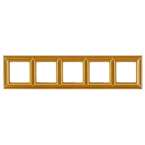 Рамка 5-ая Jung ECO Profi для вертикальной и горизонтальной установки Deco Золото