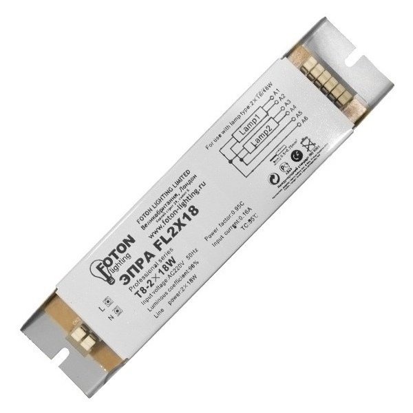 ЭПРА Foton FL2х18W 180х40х30mm