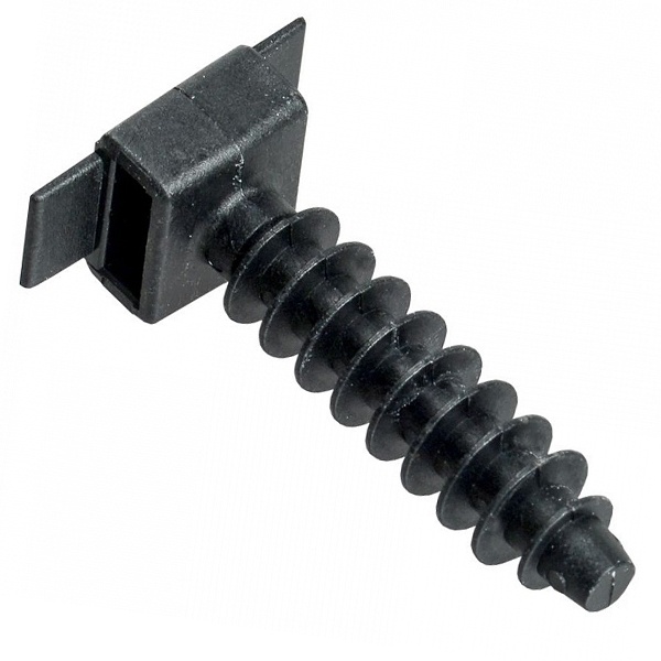 База дюбельная БД ИЭК 30х10мм под хомут черная [уп.100шт]