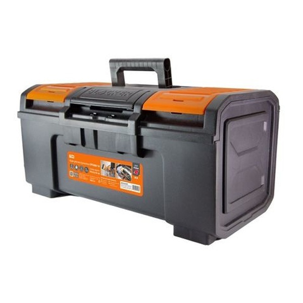 Ящик для инструментов TDM Профи-16, 39х22х16 см, усилен., замок-автомат, лоток, органайзеры, Рубин