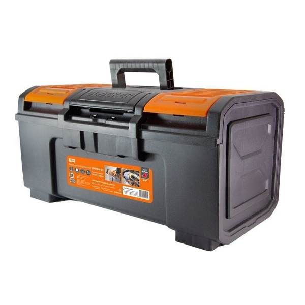 Ящик для инструментов TDM Профи-24, 59х27х26 см, усилен., замок-автомат, лоток, органайзеры, Рубин