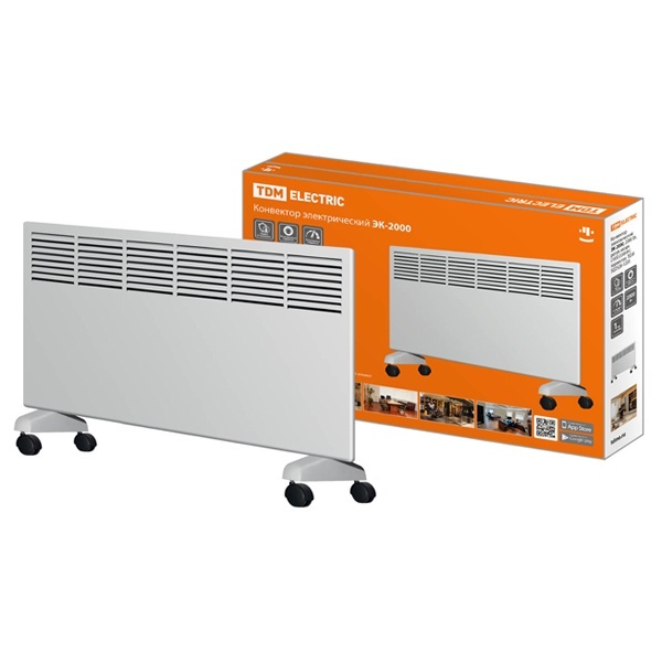 Конвектор электрический TDM ЭК-2000, 2000W, регулятор мощности (1000/2000W), термостат,