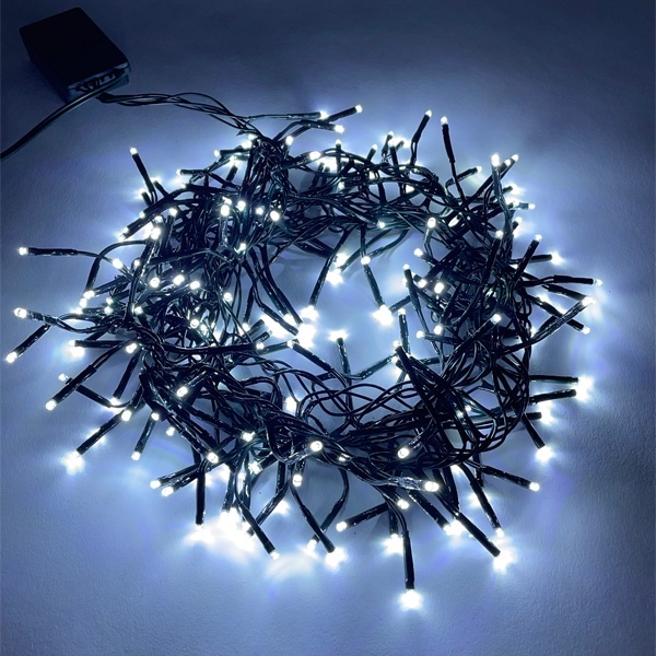 Гирлянда ЭРА ENIN - GC LED Нить Мишура 3,9м зеленый провод, холодный свет, 220V 5056396208280