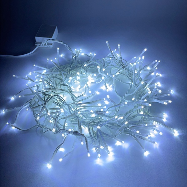 Гирлянда ЭРА ENIN - WC LED Мишура 3,9м белый провод, холодный свет, 220V 5056396208327