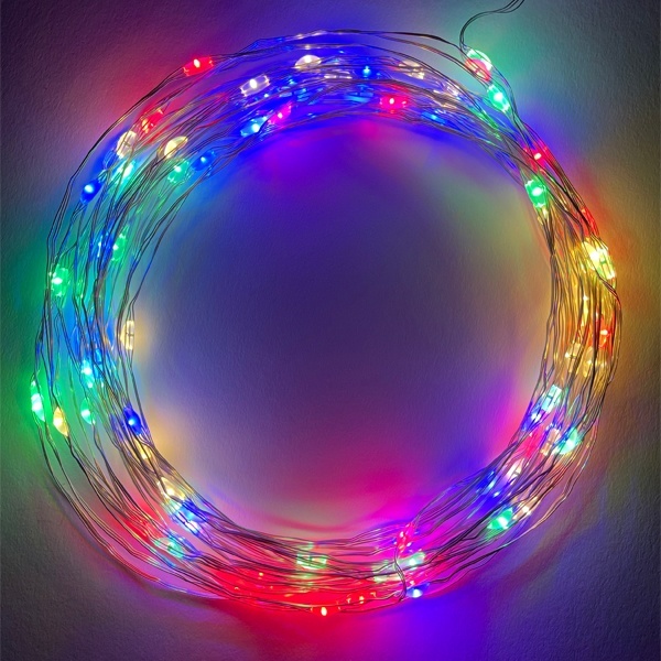 Гирлянда ЭРА ENIN -10NM LED Нить 10м мультиколор 220V IP20 5056396208204