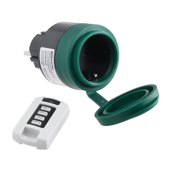 Комплект беспроводного управления нагрузкой TDM Сад ПУ6-Р3К.1 (1 пульт брелок+1 розетка приемник)