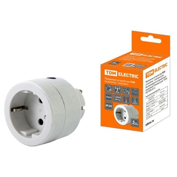 Приемник Уютный дом TDM Р2К (в розетку - компакт) беспроводного управления нагрузкой