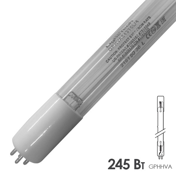 Лампа амальгамная LightBest GPHHVA 1200T6L/4 245W 2,1A L1200mm