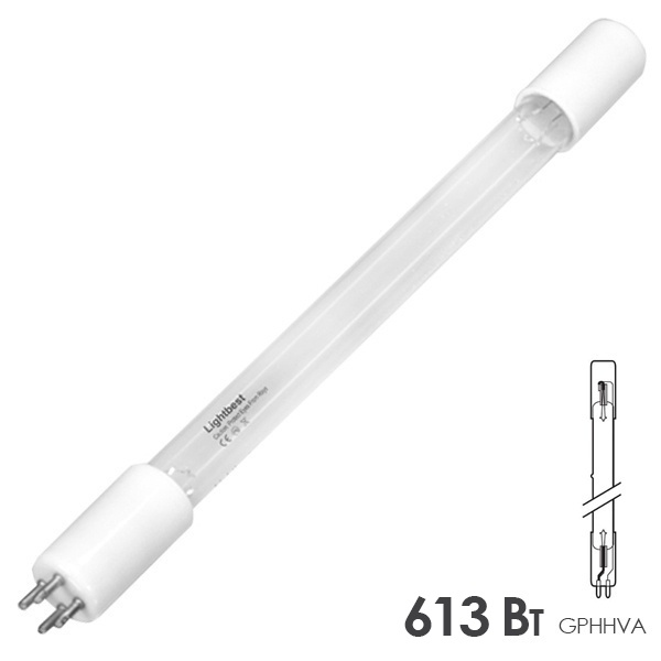 Лампа амальгамная LightBest GPHHVA1554T10L/4 471W 5A L1554mm (J-32600, P-32600L, GPHA 32610)