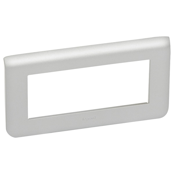 Рамка Legrand Mosaic 5 модулей горизонтальная алюминий