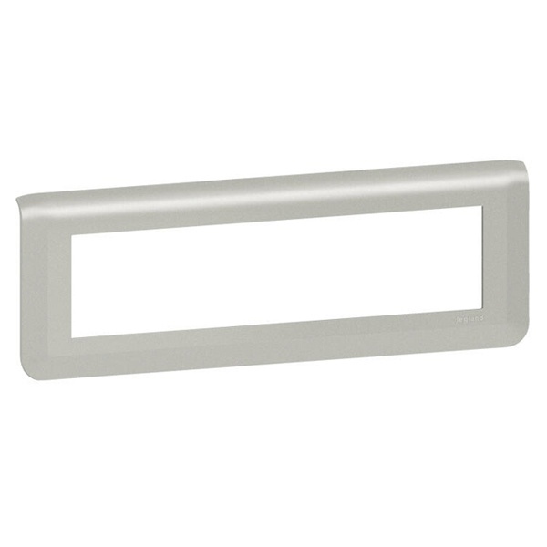 Рамка Legrand Mosaic 8 модулей горизонтальная алюминий