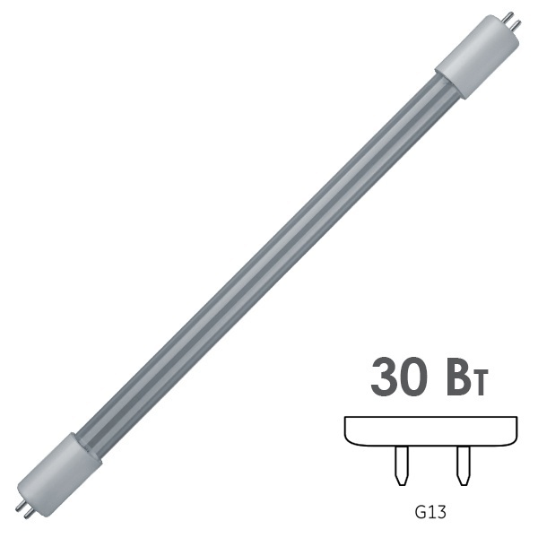 Лампа бактерицидная Navigator 82 326 NTL-T6-30-UVC-G13 30W 254nm L909mm специальная безозоновая