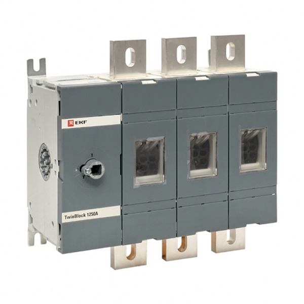 Рубильник EKF PROxima TwinBlock 1250A 3P без рукоятки управления (выключатель нагрузки)