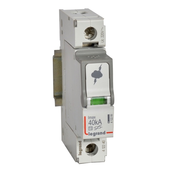 Разрядник Legrand 1-полюсный тип Т2 Imax 40 кА 320В 1 модуль