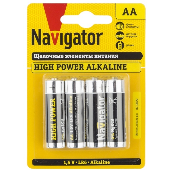 Батарейка AA Navigator 94 753 NBT-NE-LR6 (упаковка 4 шт)