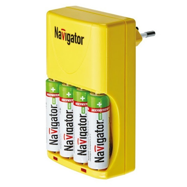 Зарядное устройство Navigator 94 471 NCH-415, 2-4 AAA/AA, Ni-MH, Ni-Cd, 65x105x70mm