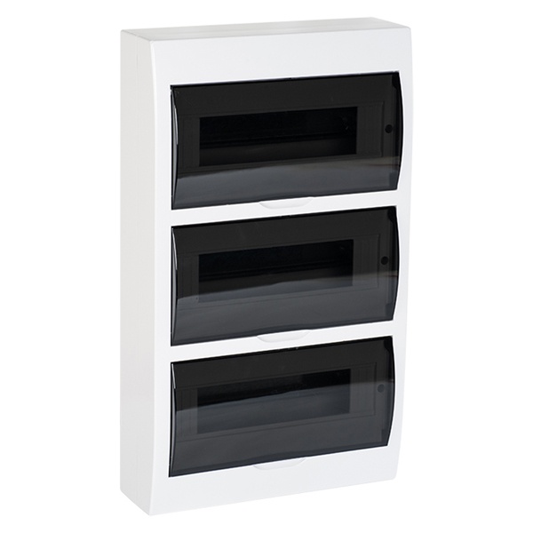 Щит распределительный навесной EKF PROxima ЩРН-П-36 3х12 модулей пластик затемненная дверца IP41