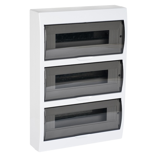 Щит распределительный навесной EKF PROxima ЩРН-П-45 3х15 модулей пластик затемненная дверца IP41