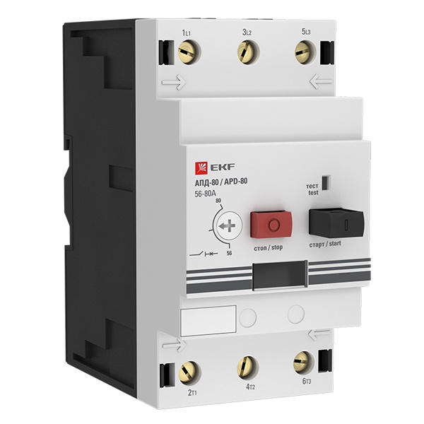 Автомат пуска двигателя EKF АПД-80 16-25А (автомат защиты двигателя)