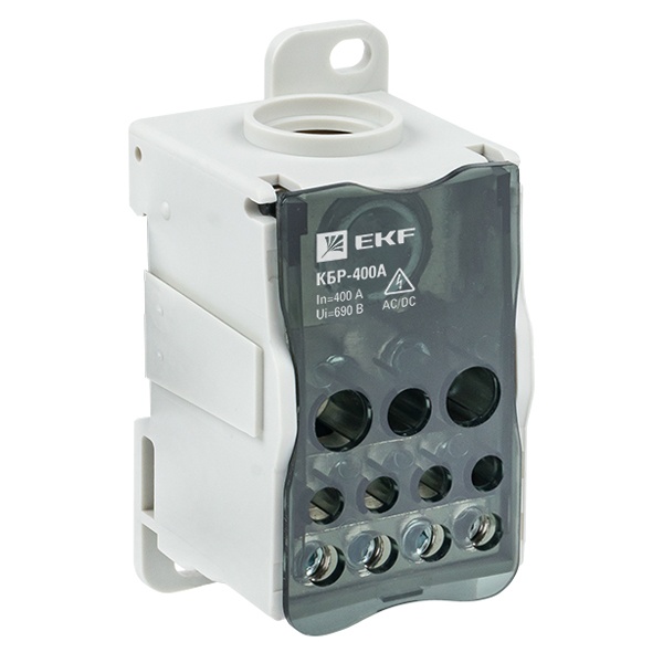 Блок распределительный EKF КБР на DIN-рейку и монтажную панель 400A 12 зажимов
