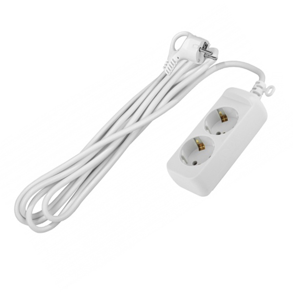 Удлинитель ЭРА UX-2e-1,5m с заземлением 2 розетки 1,5м ПВС 3x0,75мм2 10А белый