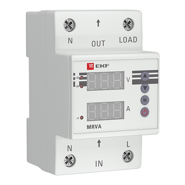 Реле напряжения и тока с дисплеем EKF MRVA 40A 1НО 230-300В 50Гц