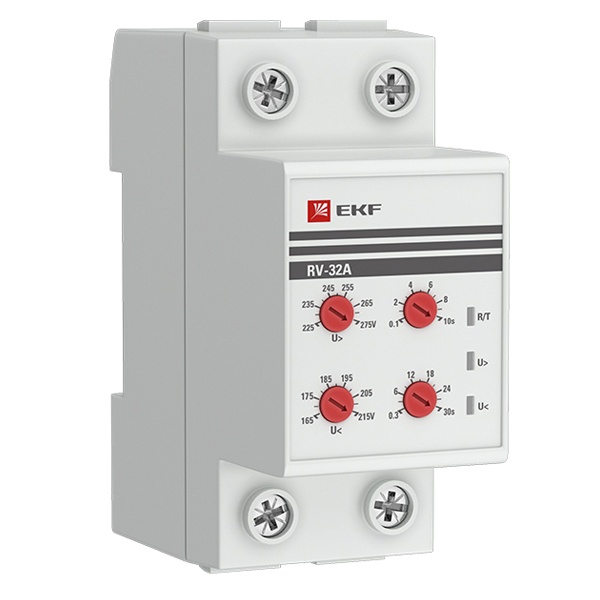 Реле напряжения (сквозное подключение) EKF RV-32A 1НО 225-275В 50Гц