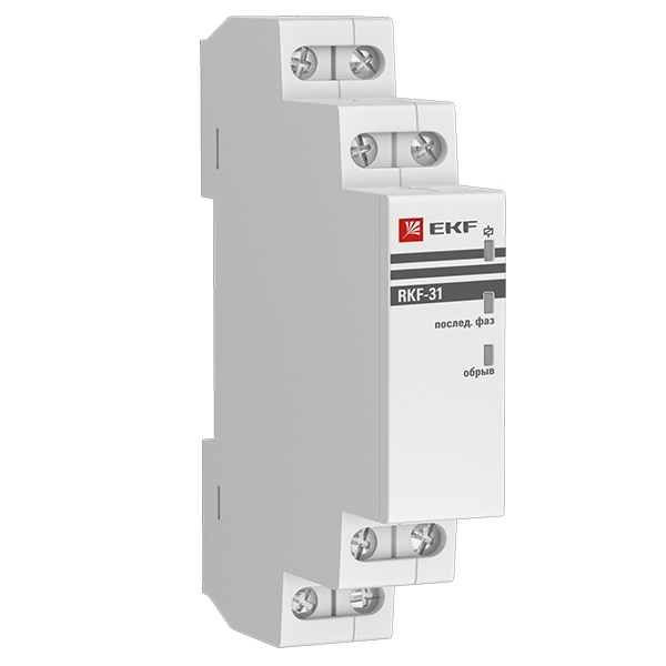 Реле контроля фаз EKF RKF-31 1НО+1НЗ 8А 154-540В 50/60Гц