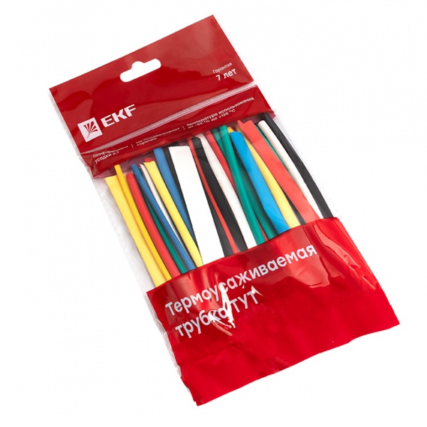 Набор термоусаживаемых трубок EKF (7 цветов по 3шт.) 6/3 100мм