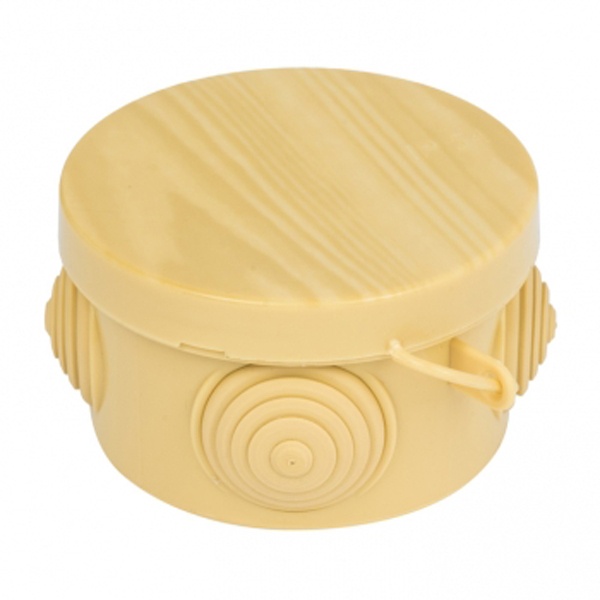 Коробка распаячная EKF PROxima КМР-040-038 с крышкой 65х40 мм светлое дерево IP54