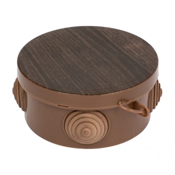 Коробка распаячная EKF PROxima КМР-040-039 с крышкой 85х40 мм тёмное дерево IP54