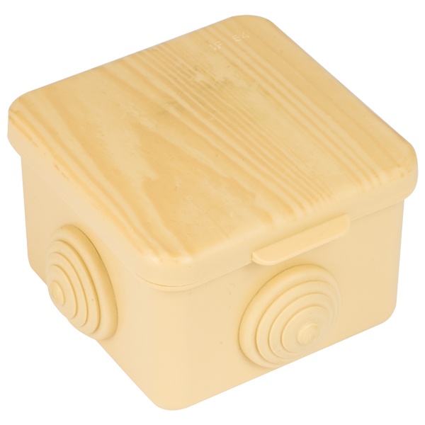 Коробка распаячная EKF PROxima КМР-030-036 с крышкой 65х65х50 мм светлое дерево IP54