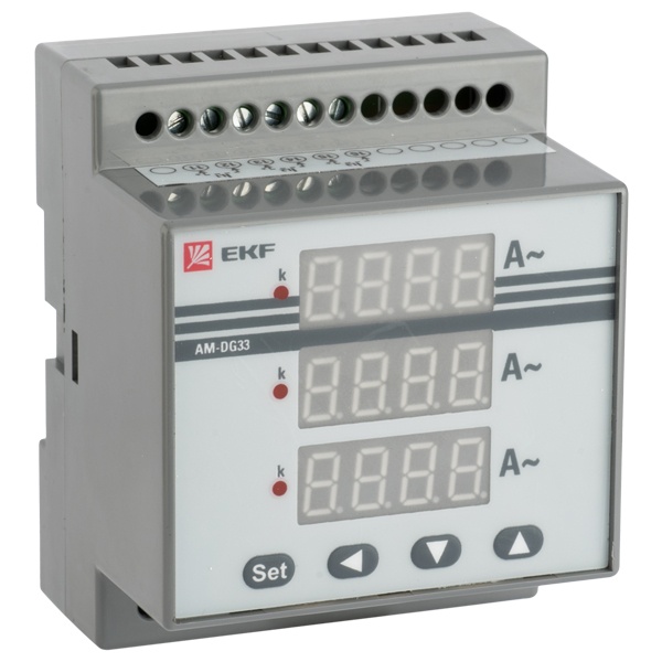 Амперметр EKF AD-G33 цифровой на DIN трехфазный
